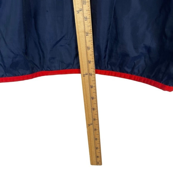 Puma Women’s Hooded Rain Jacket Full Zip Blue Red Zipper Raincoat Size Small - Picture 16 of 16